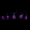 10ct. 4ft. Purple Spider LED Halloween Black Wire Lights